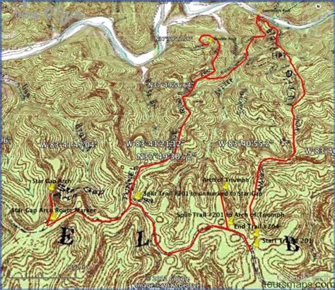 Red River Gorge Hiking Map