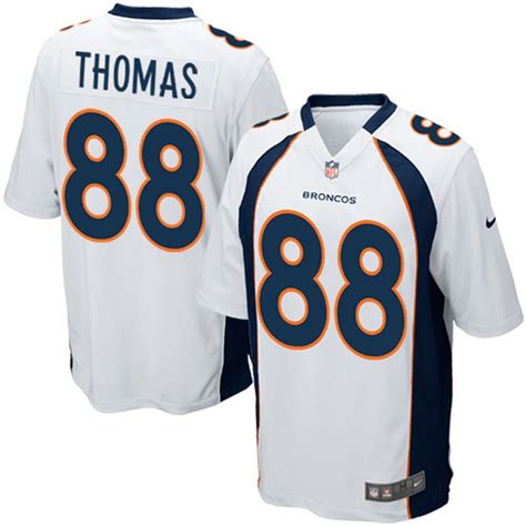 On the back, instead of. Demaryius Thomas Denver Broncos Nike Game Jersey - White | Denver broncos von miller, Denver ...