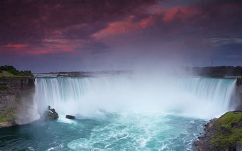 Wallpaper Id 709089 Sunset Niagara Falls Nature Waterfall Sky