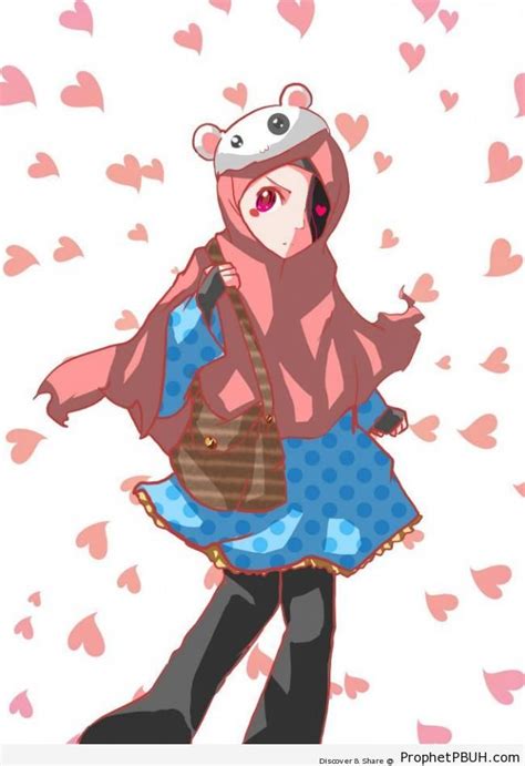 Anime Muslim Girl In Panda Hat Drawings Prophet Pbuh