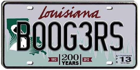 100 Banned Louisiana License Plates