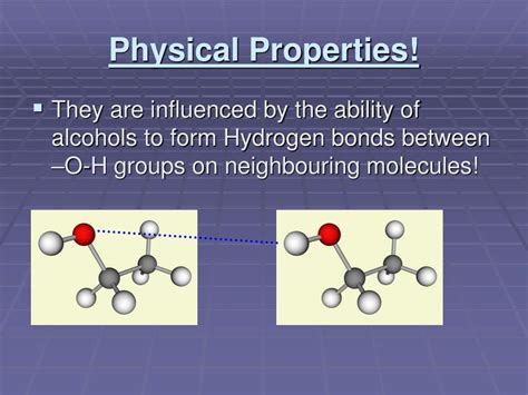 Ppt Physical And Chemical Properties Of Alcohols Powerpoint