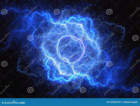 Blue Plasma Lightning Stock Illustration Illustration Of Fractal