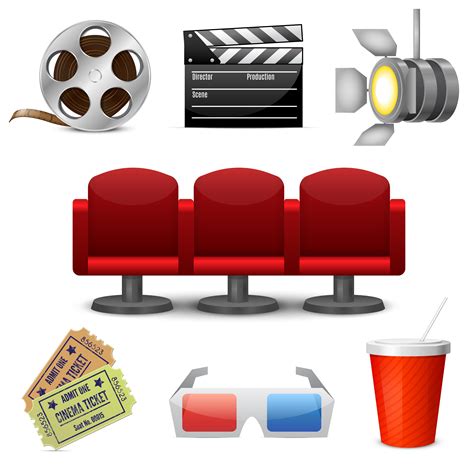 Cinema Entertainment Decorative Icons 436485 Vector Art At Vecteezy