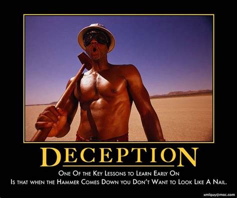 There's a thin line between deception and ...... - The Corner