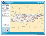 Large detailed map of Tennessee state | Tennessee state | USA | Maps of ...