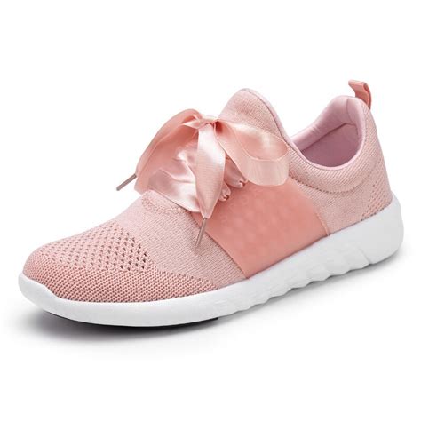 Women Sneakers Girls Pink Shoes Bow Casual Shoe Bowknot Light Weight