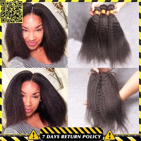 Brazilian Virgin Kinky Straight Hair With Closure Afro Kinky Straight Weave With Closure
