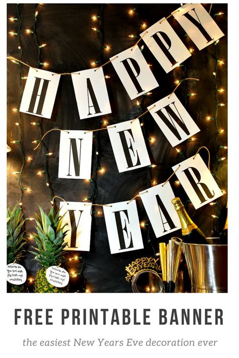 Unique happy new year posters designed and sold by artists. Happy New Year Free Printable Banner