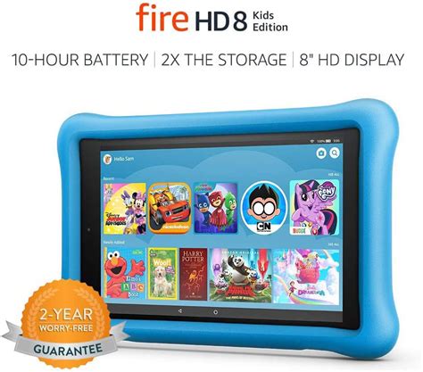 Fire Hd 8 Kids Edition Tablet 8 Hd Display 32 Gb Blue Kid Proof