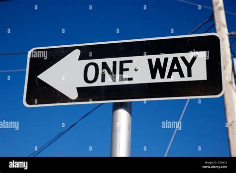 One Way Road Sign Hi Res Stock Photography And Images Alamy