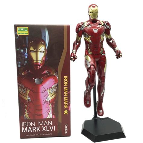 Crazy Toys Iron Man Mark Xlvi Action Figure 16 Scale Painted Figure