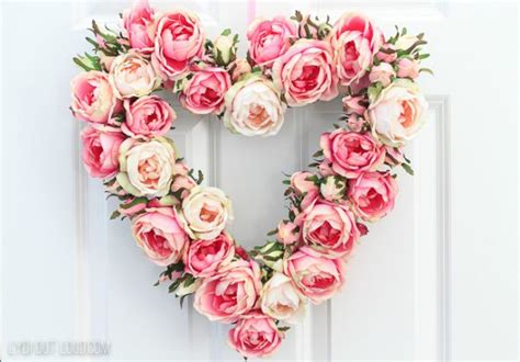 Diy Floral Valentines Day Wreath Lydi Out Loud
