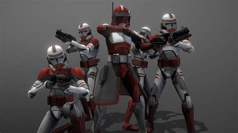 Commander Fox And The Coruscant Guard 3d Model By Mike Chan