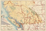 Highway and Travel Map - British Columbia - Art Source International