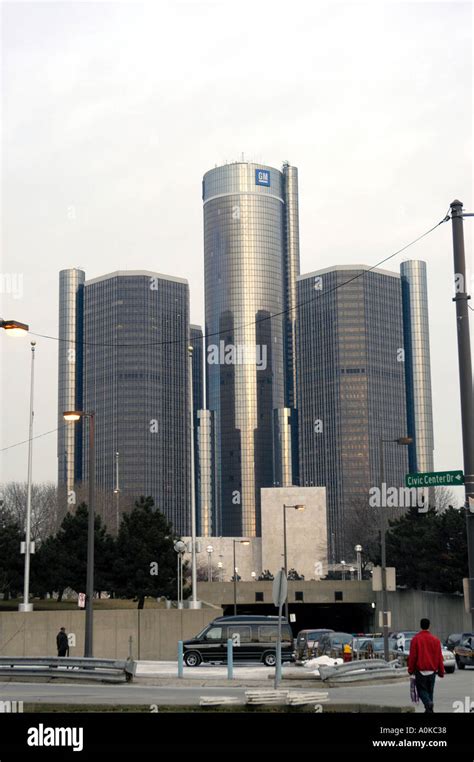 Gm World Headquarters Detroit Michigan Stock Photo Alamy