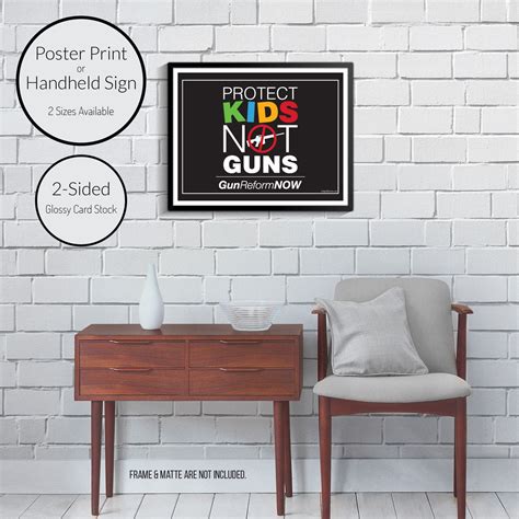 Protect Kids Not Guns Poster Sign 2 Sided Glossy Etsy