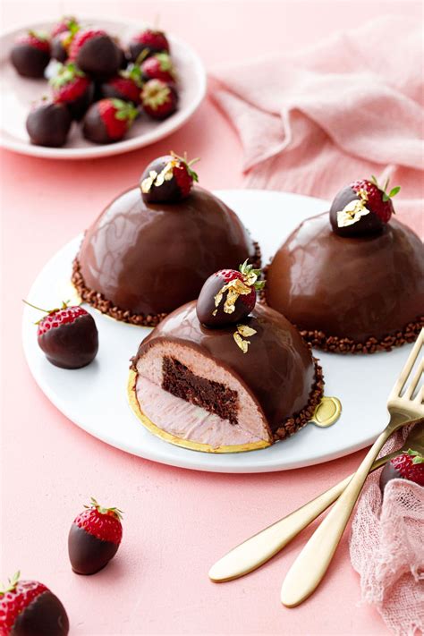 Chocolate Covered Strawberry Mousse Cakes Love And Olive Oil