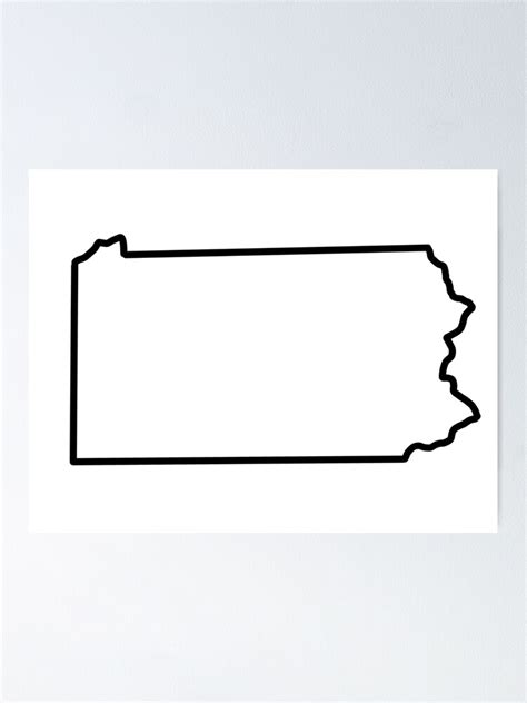 Pennsylvania State Outline Poster For Sale By Chocmusings Redbubble