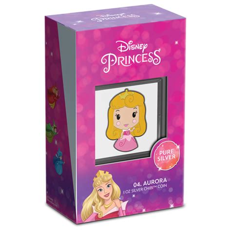 2021 Chibi Coin Collection Disney Princess 4 Aurora™ Niue 2 Dollars