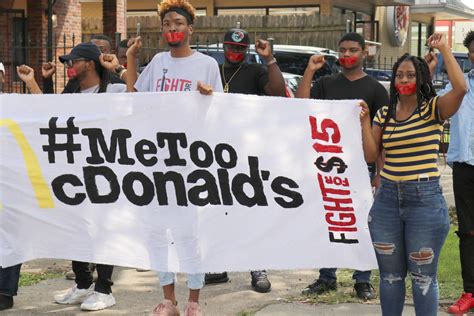 mcdonald s workers across us protest against sex harassment