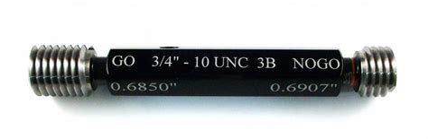 34 10 Unc Class 3b Taperlock Thread Plug Gage Set