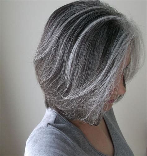 Image Result For Natural Gray Hair With Vibrant Highlights Hair Highlights Gray Hair