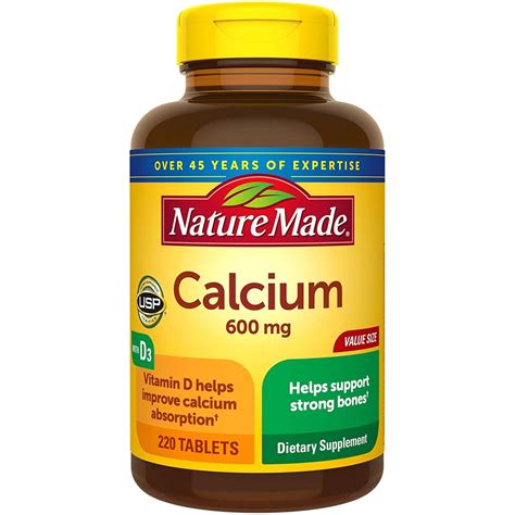 Check spelling or type a new query. Nature Made 220 Tablets Calcium 600mg with Vitamin D3 ...