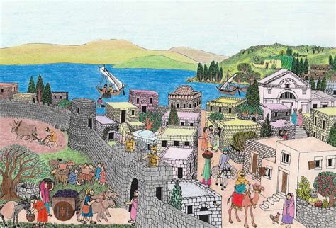 Landschaften palästinas, gewässer in palästina, ein haus zur zeit jesus, jerusalem und der tempel. FÜR KINDER: DORF ZUR ZEIT JESU - Löse Puzzlespiele kostenlos auf Puzzle Factory