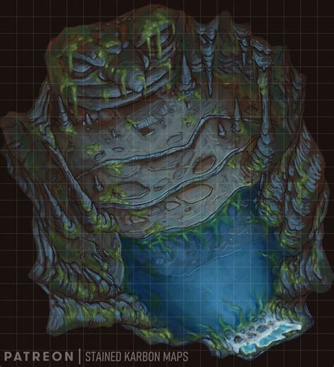 Jungle Ruins Waterfall 18x17 Stained Karbon Maps On Patreon In 2021