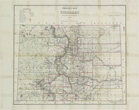 Thayers Map Of Colorado 1880 Colorado Historical Maps