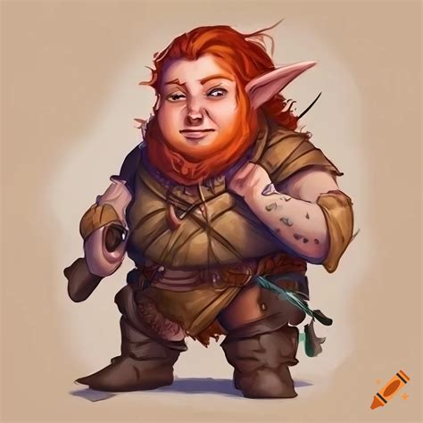 Stout Red Haired Halfling With Brown Eyes On Craiyon