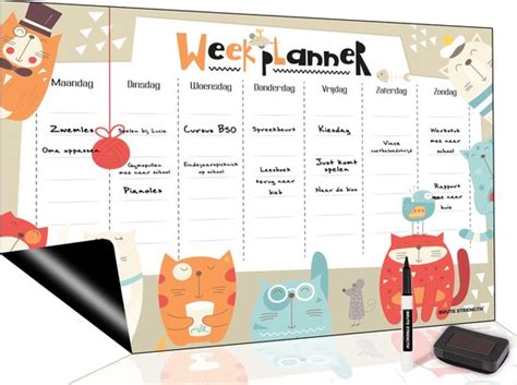 Brute Strength Magnetisch Weekplanner Whiteboard 39 A3 Planbord