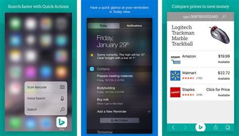 Microsofts Bing And Cortana Apps For Iphone Add 3d Touch