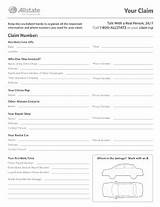 Allstate Accident Insurance Claim Form
