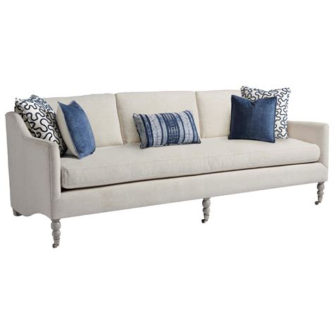 Universal Escape Coastal Living Home Collection Kiawah Sofa With Turned Legs And Casters