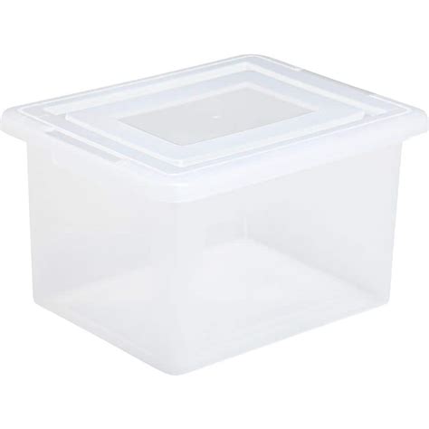 IRIS 42 Qt Letter Legal Size File Storage Box In Clear 140059 The Home Depot