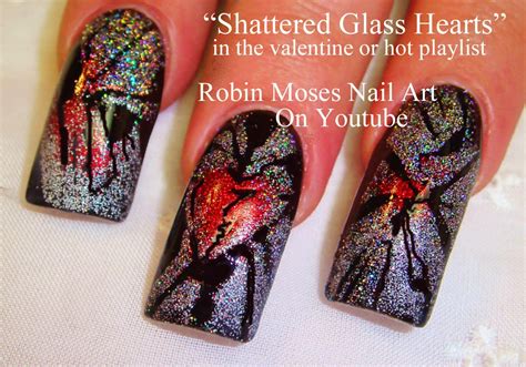Robin Moses Nail Art Shattered Glass Halloween Nails Shattered