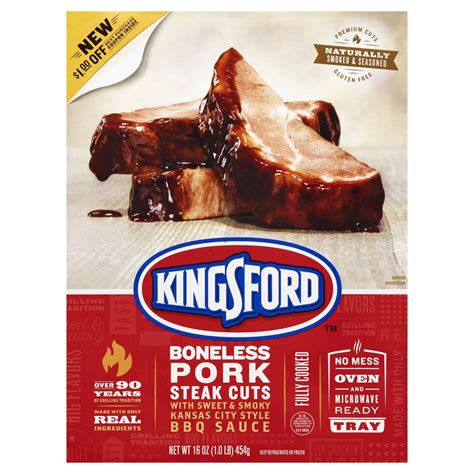 Kingsford Boneless Pork Steak Cuts With Kansas City Bbq Sauce Shipt