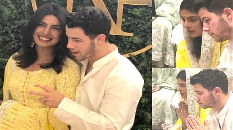 Priyanka Chopra And Nick Jonas First Photos From Their Engagement Ceremony Youtube