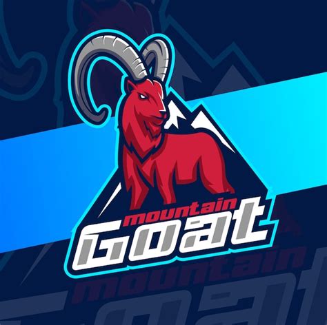 Premium Vector Mountain Goat Mascot Esport Logo Design