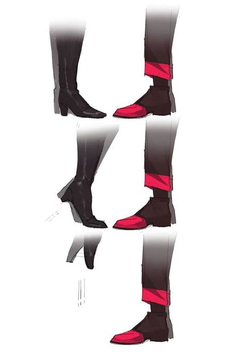 Four Different Views Of The Legs And Feet Of A Person In High Heeled Shoes