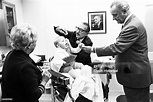 President Lyndon B. Johnson offers his grandson Patrick Lyndon Nugent ...
