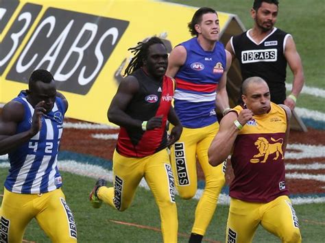 Afl Grand Final 2016 Half Time Sprint Results James Shirley Upsets