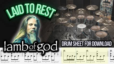 lamb of god laid to rest drum track sheet midi youtube