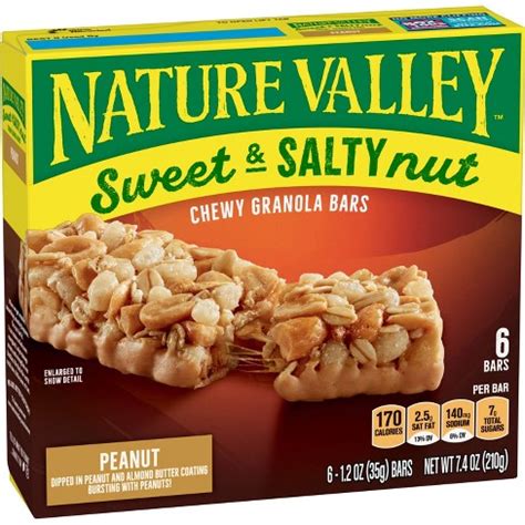 We try every flavor of nature valley sweet and salty granola bars serious eats. Nature Valley Sweet & Salty Nut Peanut Granola Bars - 6ct ...