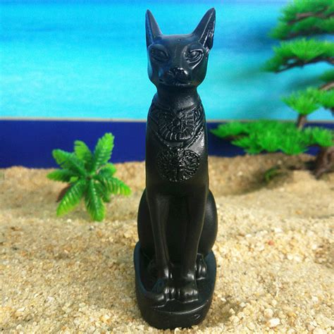 black cat bastet figurine egyptian goddess resin statue home decor collection ebay