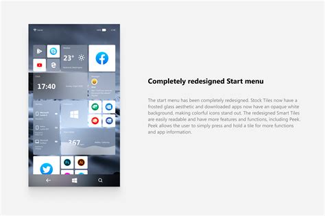 Windows Phone 11 — Windows Mobile 10 Redesign On Behance