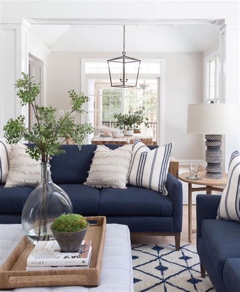 Coastal Look Blue Couch Living Room Blue Sofas Living Room Blue