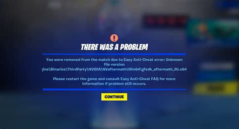 Getting Removed From Match Due To Easy Anti Cheat Error After Update